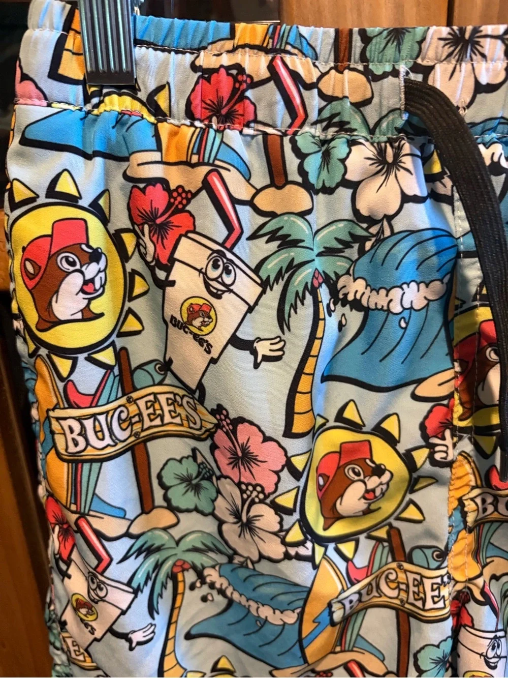 Buc-ee's Multicolor Tropical Swim Trunks Boys Size Medium